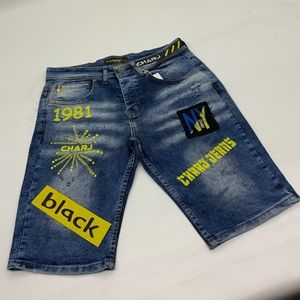 Men's Fashion Med. Blue Denim Shorts